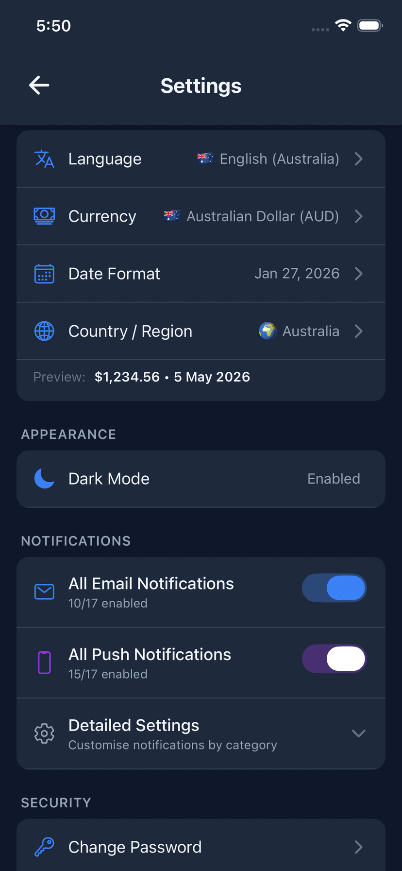 Wealthra iOS app — Security