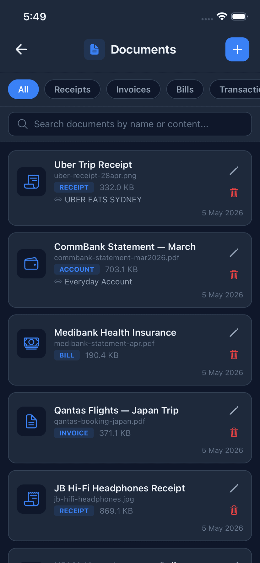 Wealthra iOS app — Documents
